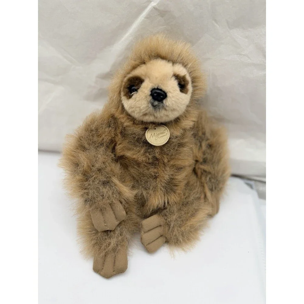 Aurora Miyoni Plush Tree Sloth Brown Furry Stuffed Animal Toy 9”